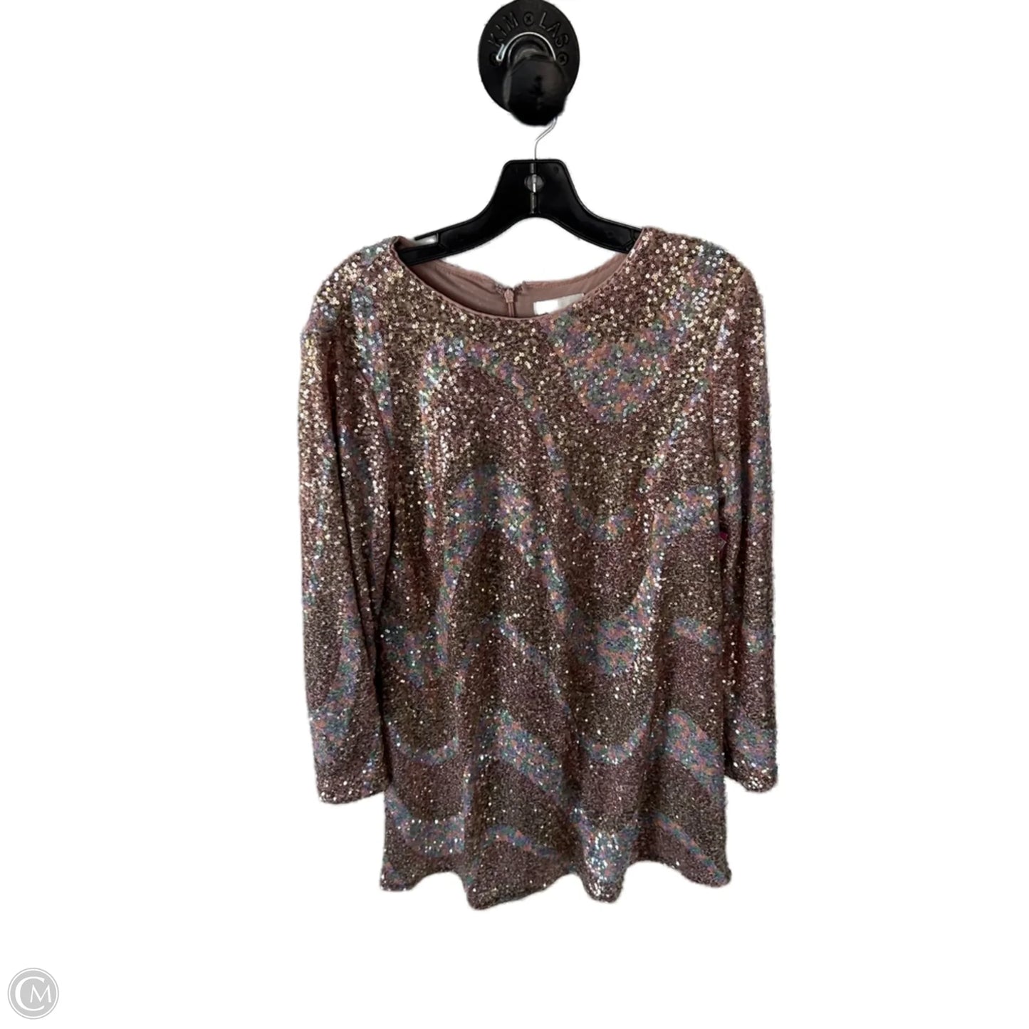 Dress Party Short By H&m In Rose Gold, Size: L