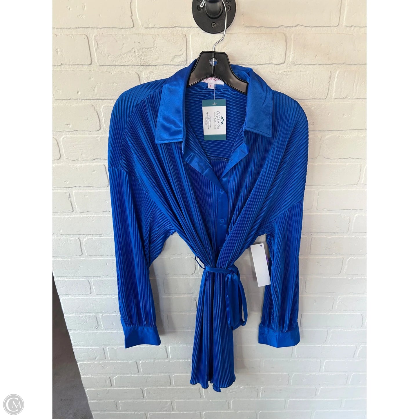 Dress Casual Short By Clothes Mentor In Blue, Size: L