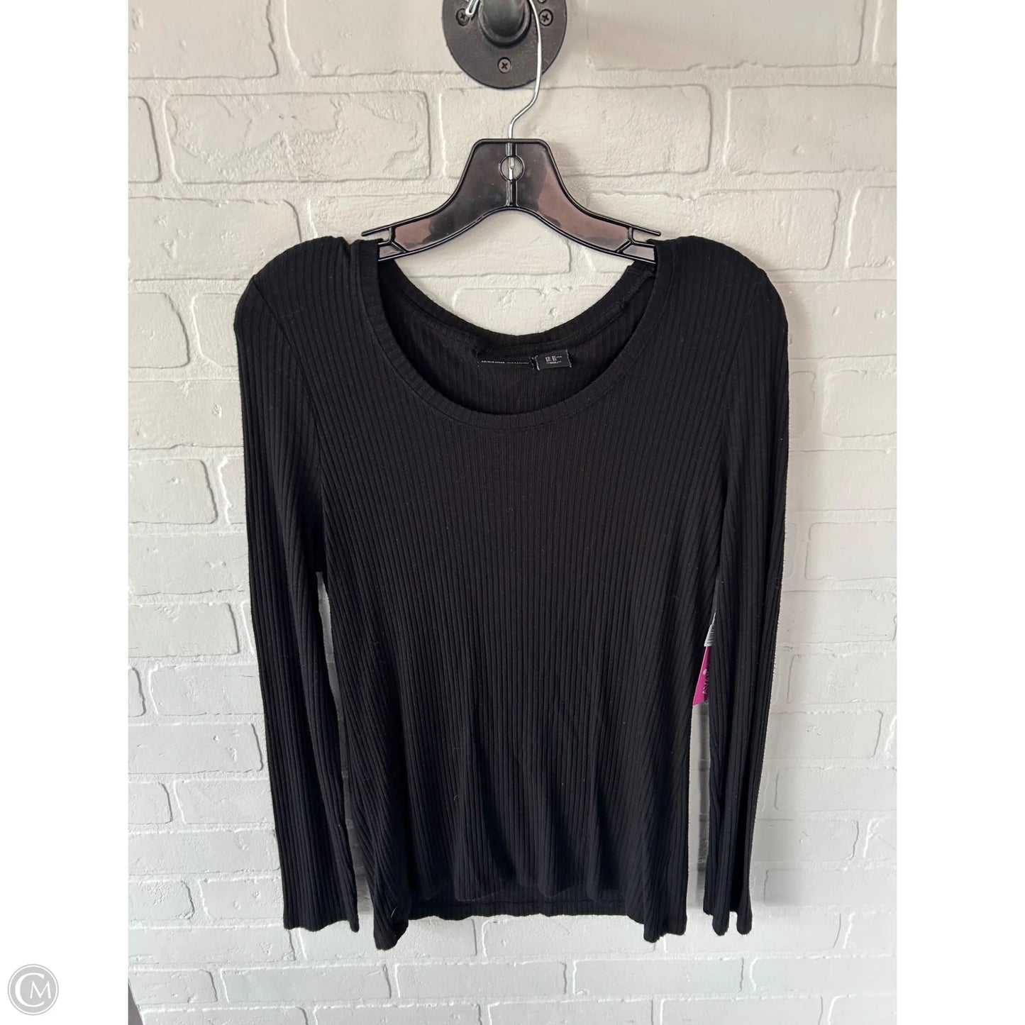 Top Long Sleeve Basic By Adrienne Vittadini In Black, Size: Xl