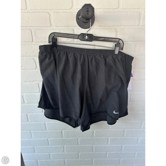 Athletic Shorts By Nike In Black & Grey, Size: 20