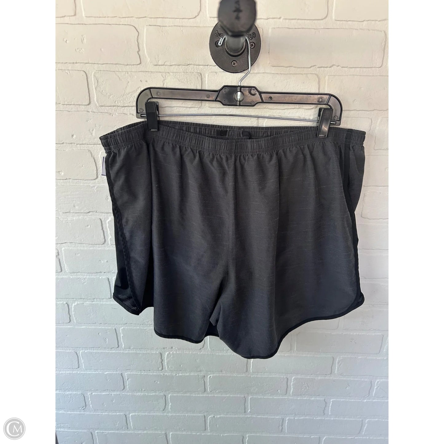 Athletic Shorts By Nike In Black & Grey, Size: 20