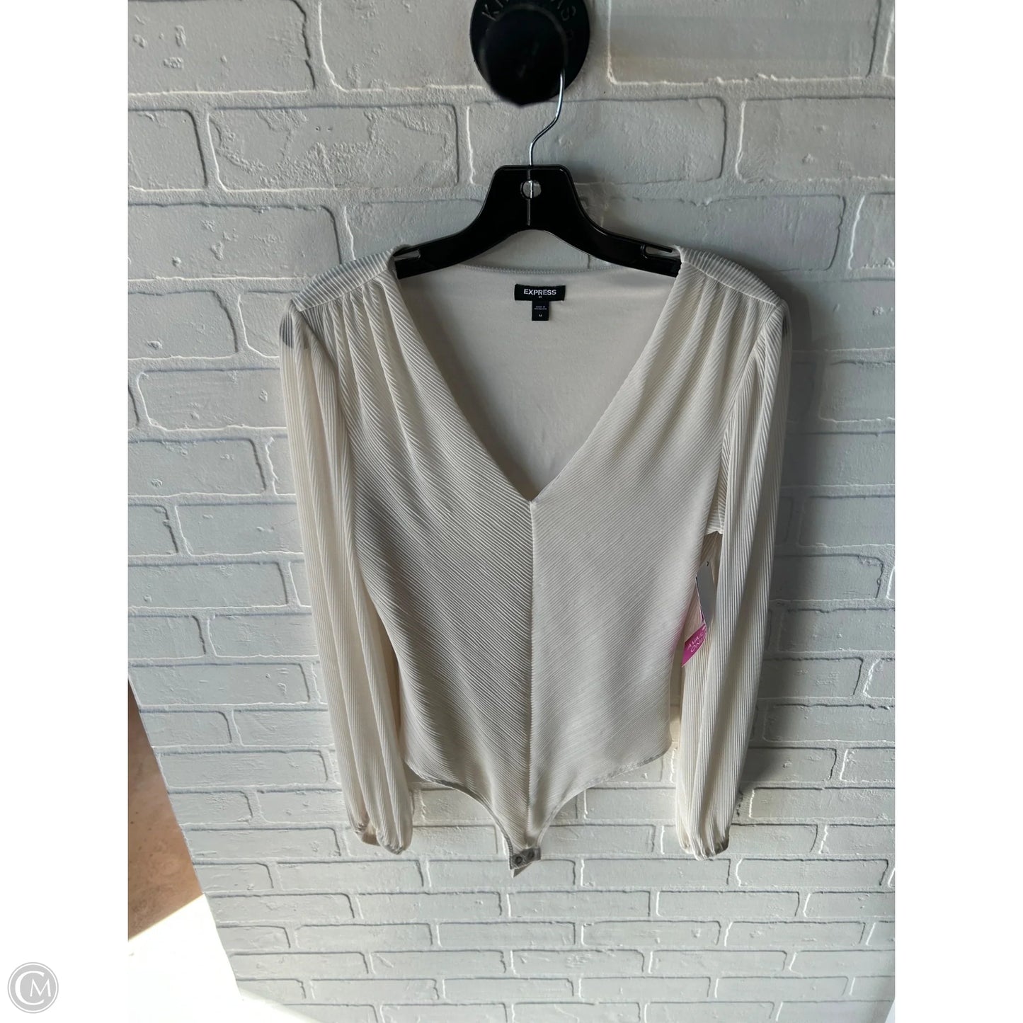 Bodysuit By Express In Cream, Size: M