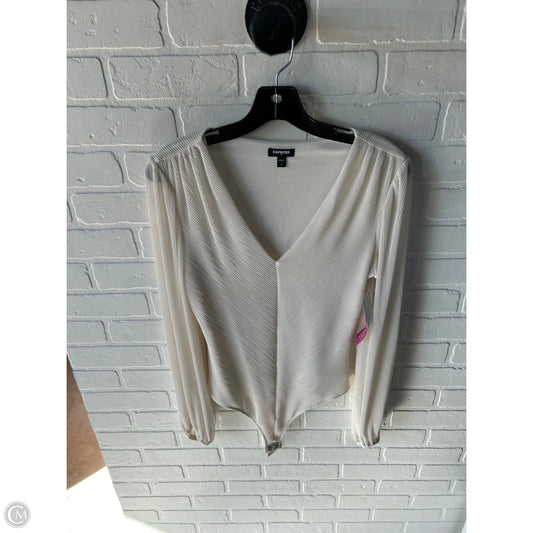 Bodysuit By Express In Cream, Size: M