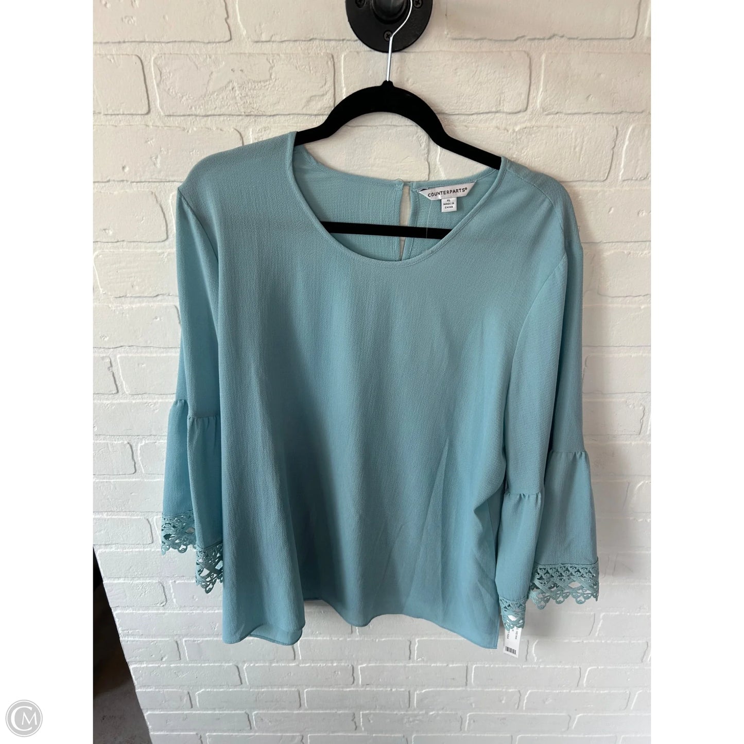 Top Long Sleeve By Counterparts In Blue, Size: Xl