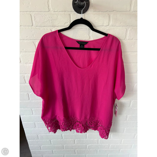 Top Short Sleeve By Investments In Pink, Size: Xl