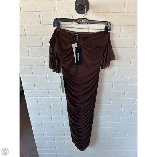 Dress Party Midi By Bebe In Brown, Size: L
