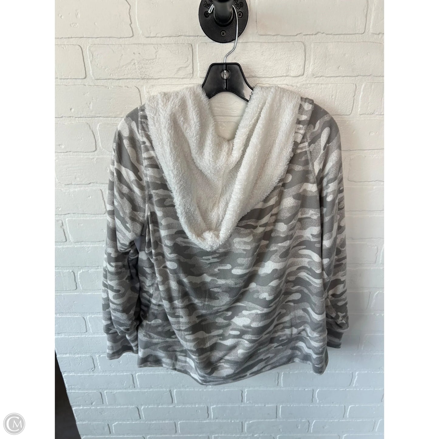 Sweatshirt Hoodie By Members Mark In Grey & White, Size: Xl