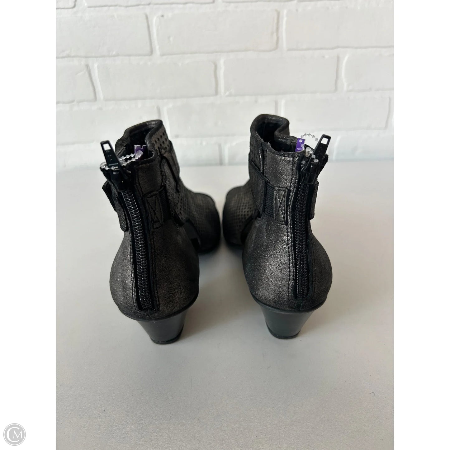 Sandals Heels Block By Earth In Grey, Size: 8.5