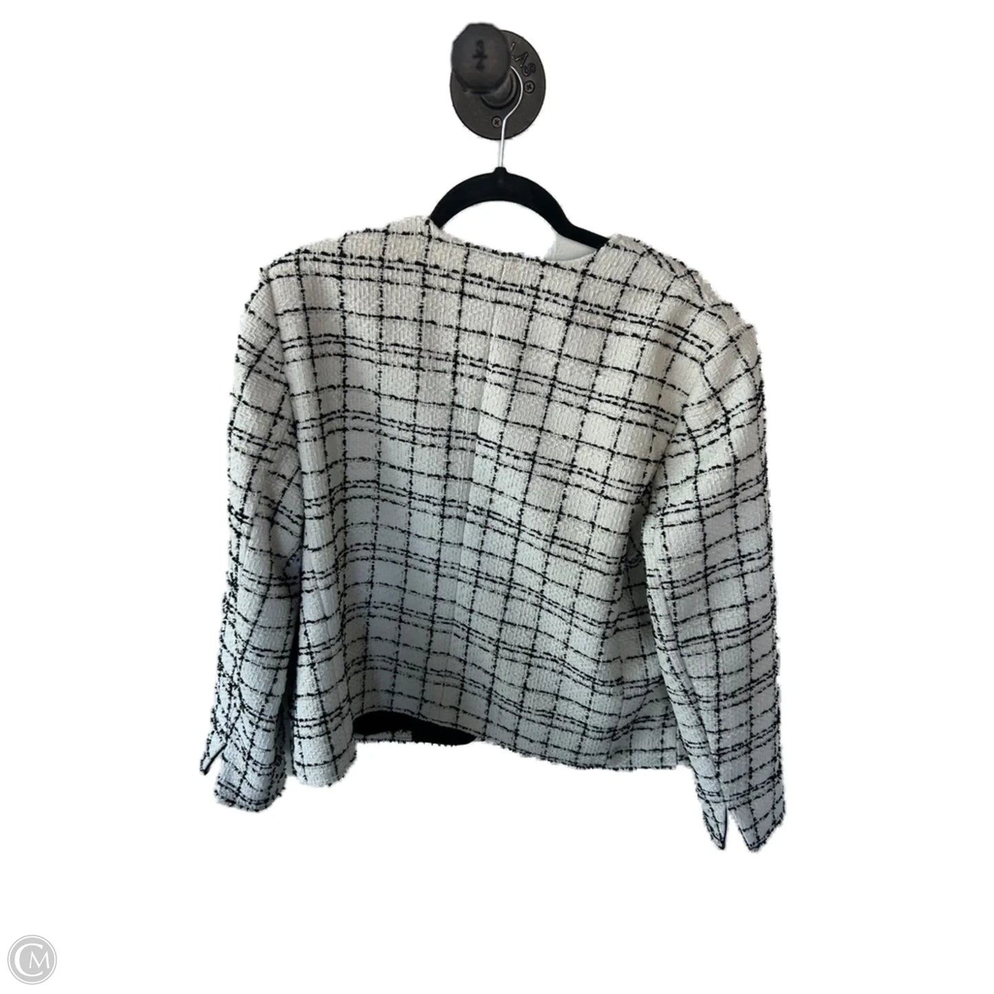 Blazer By Chicos In Black & Cream, Size: Xl