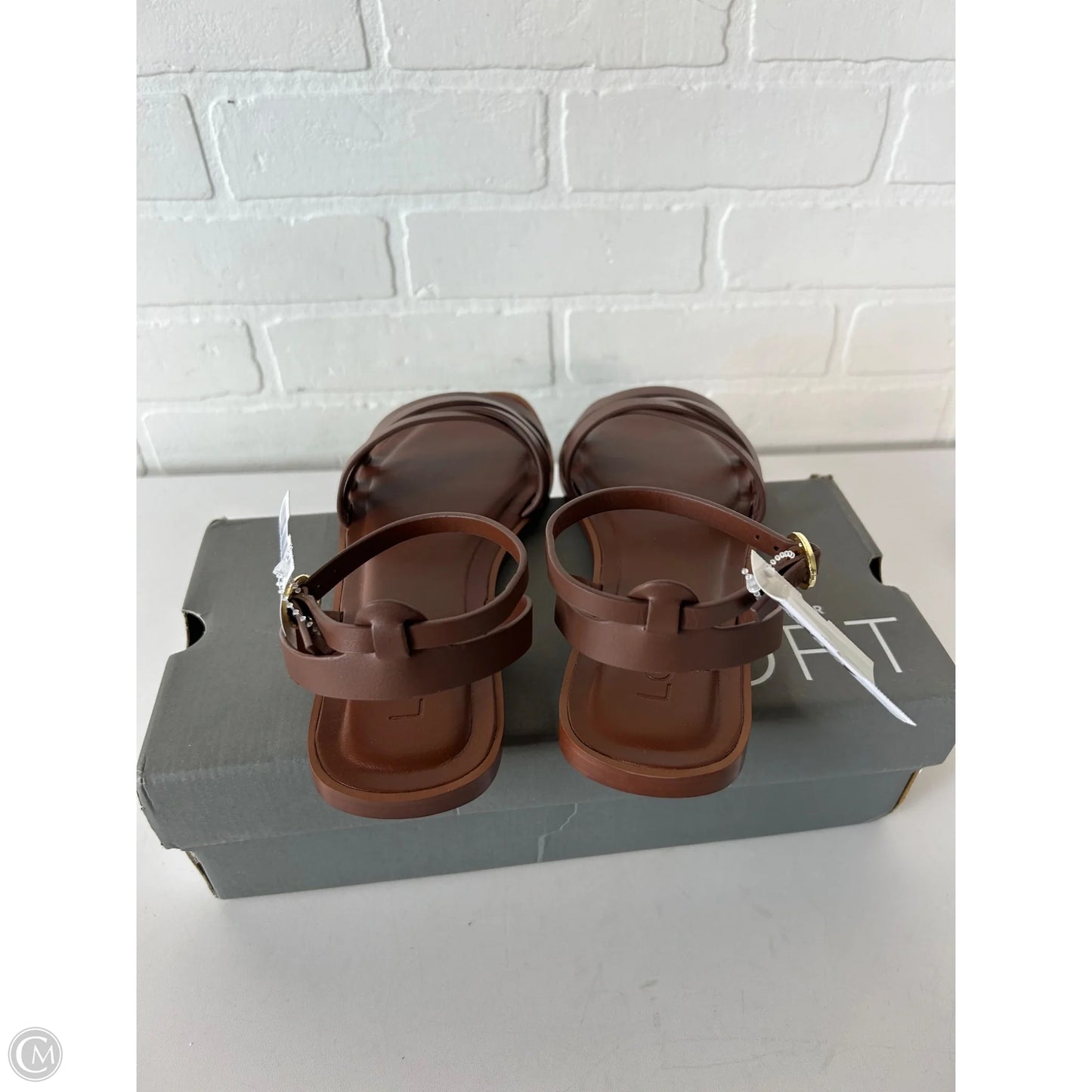 Sandals Flats By Loft In Brown, Size: 8