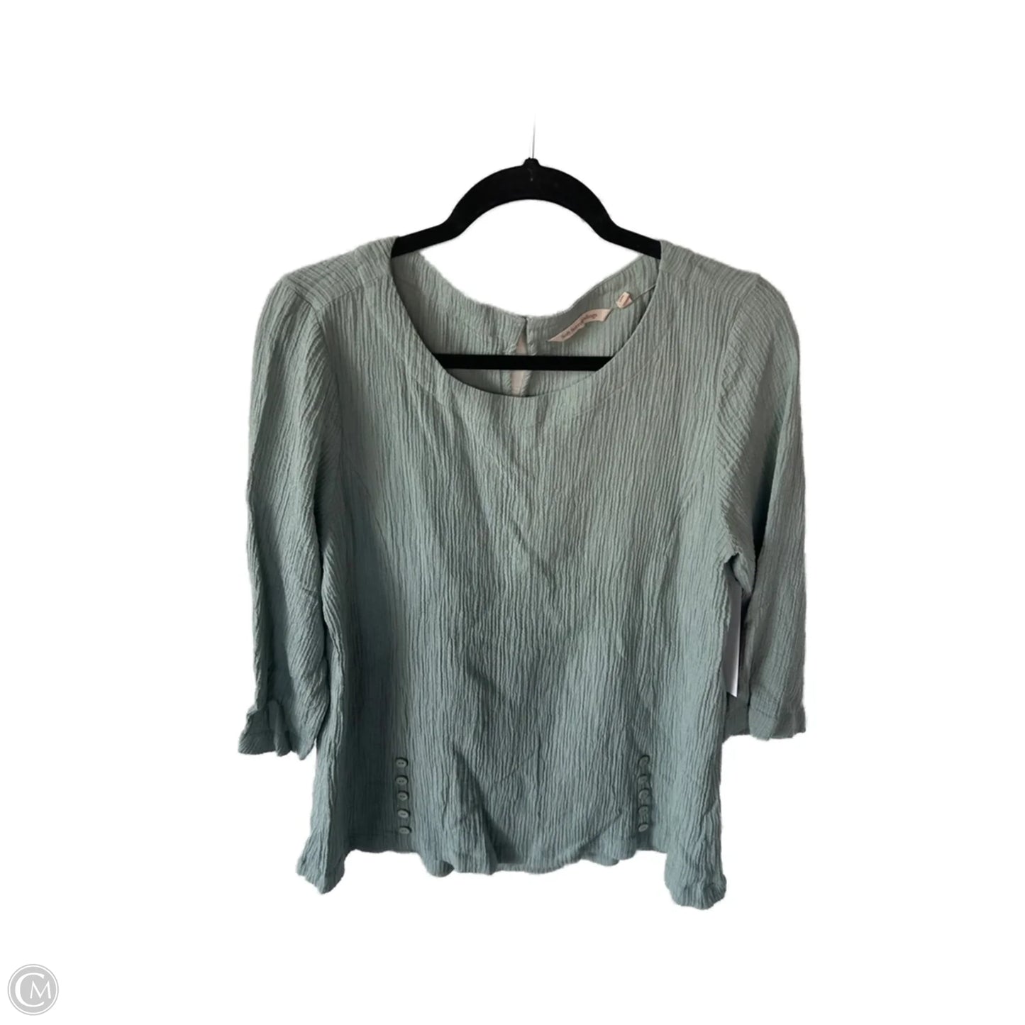 Top Long Sleeve By Soft Surroundings In Green, Size: L