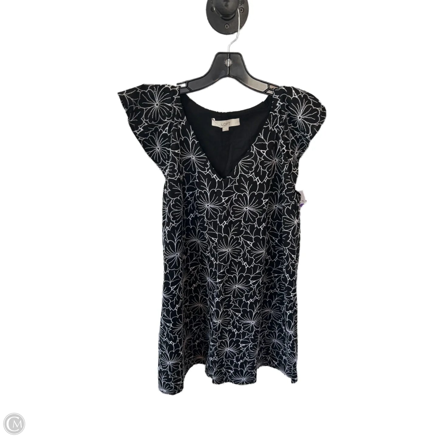 Dress Casual Short By Loft In Black & White, Size: M