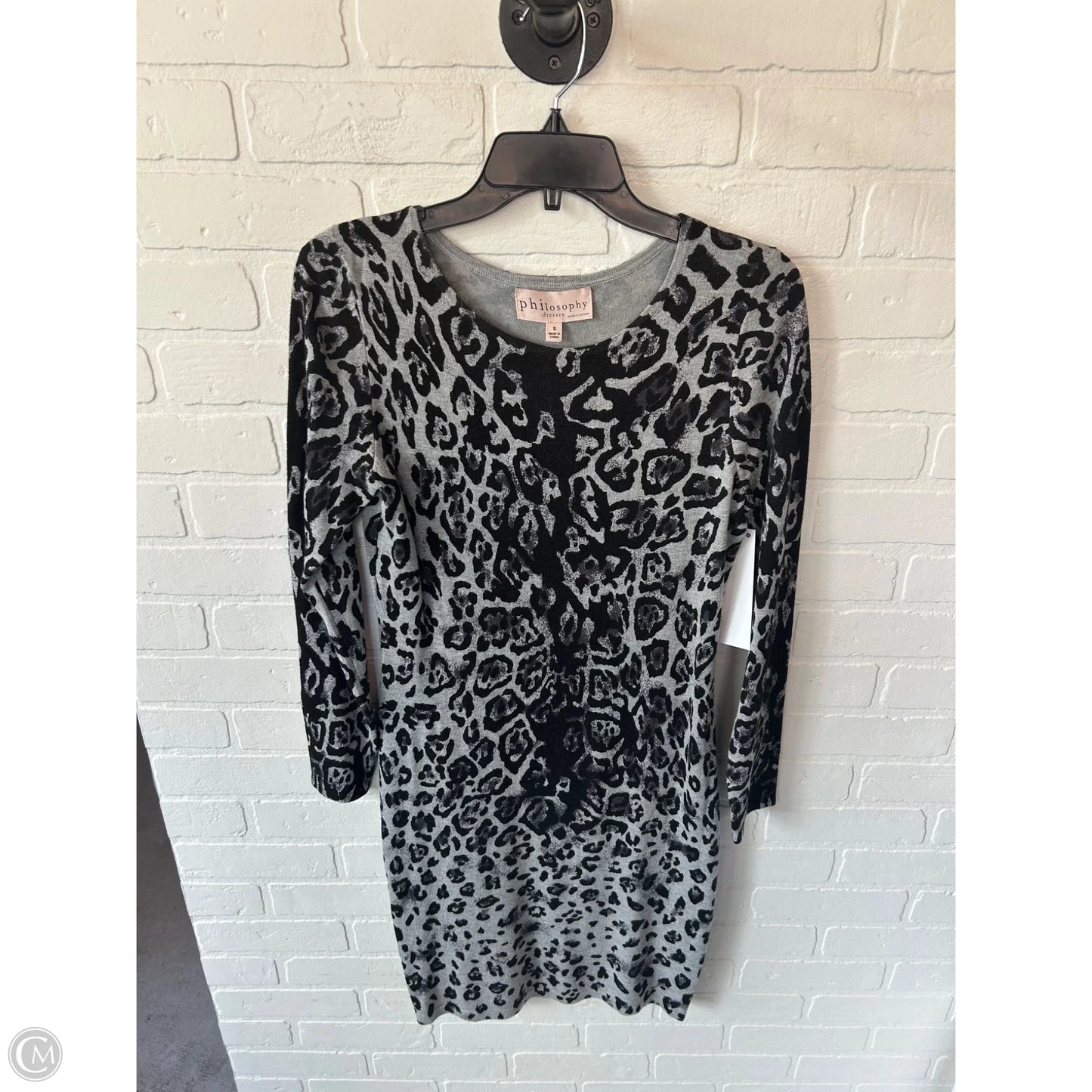 Dress Sweater By Philosophy In Black & Grey, Size: S