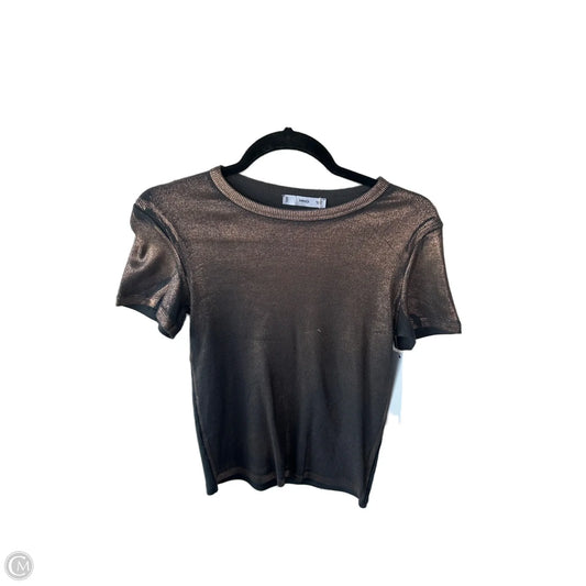 Top Short Sleeve By Mng In Bronze, Size: S