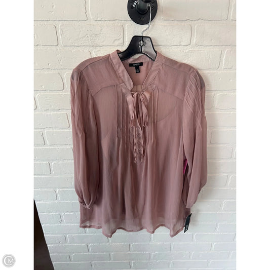 Top Long Sleeve By Apt 9 In Pink, Size: L
