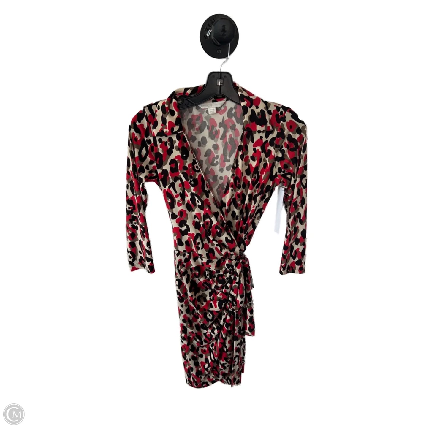 Dress Work By Boston Proper In Brown & Red, Size: S