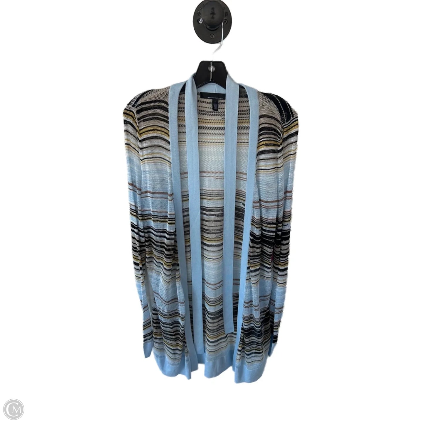 Sweater Cardigan By White House Black Market In Blue & Brown, Size: L