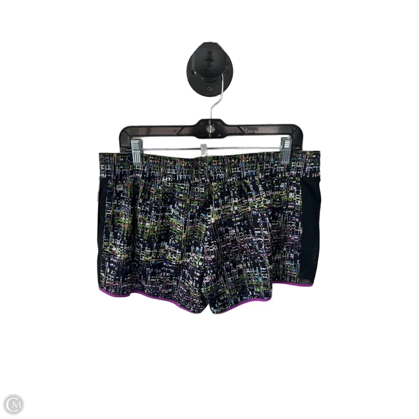Athletic Shorts By Fabletics In Black & Green, Size: 12