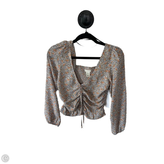 Top Long Sleeve By H&m In Blue & Orange, Size: S