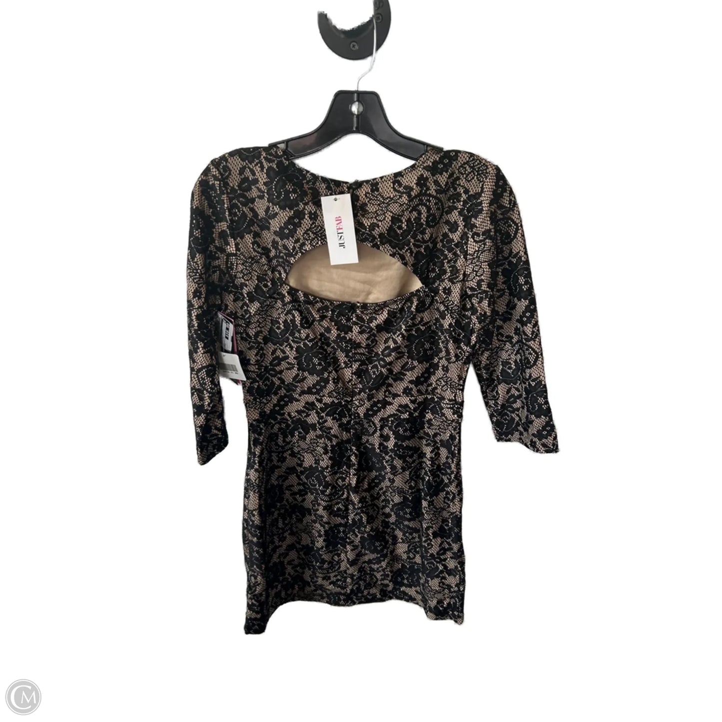 Dress Party Short By Just Fab In Black & Tan, Size: M