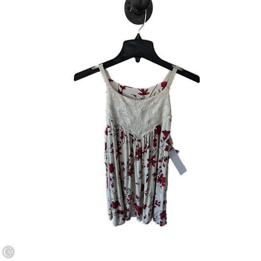 Top Sleeveless By One September In Red & Tan, Size: L