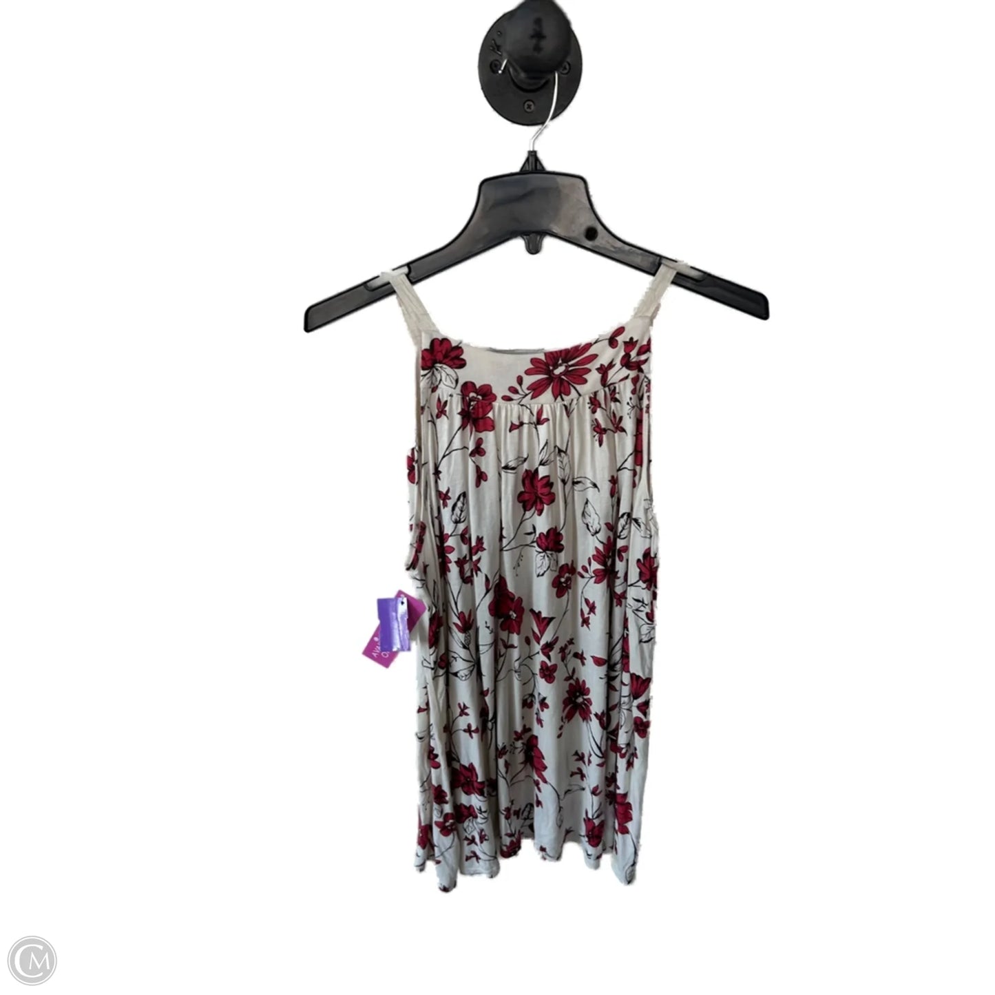 Top Sleeveless By One September In Red & Tan, Size: L