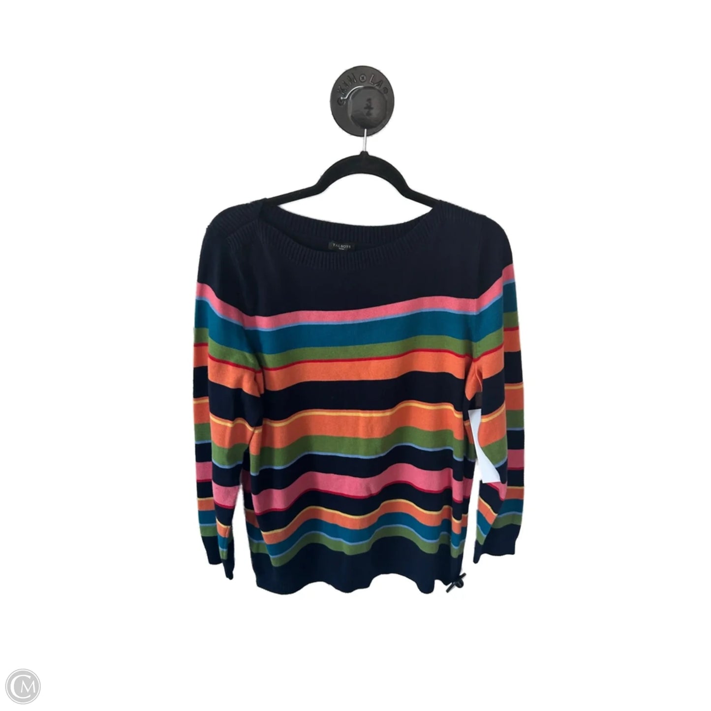 Sweater By Talbots In Blue & Pink, Size: 1x