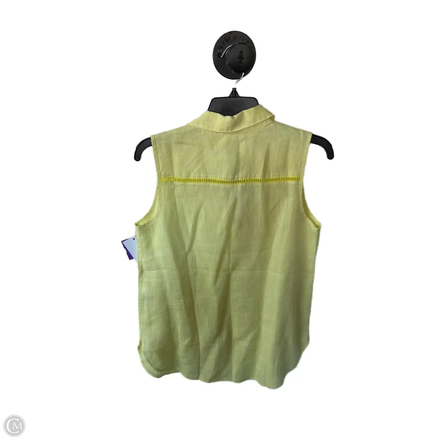 Top Sleeveless By Chicos In Yellow, Size: S