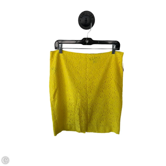Skirt Mini & Short By Ann Taylor In Yellow, Size: 10