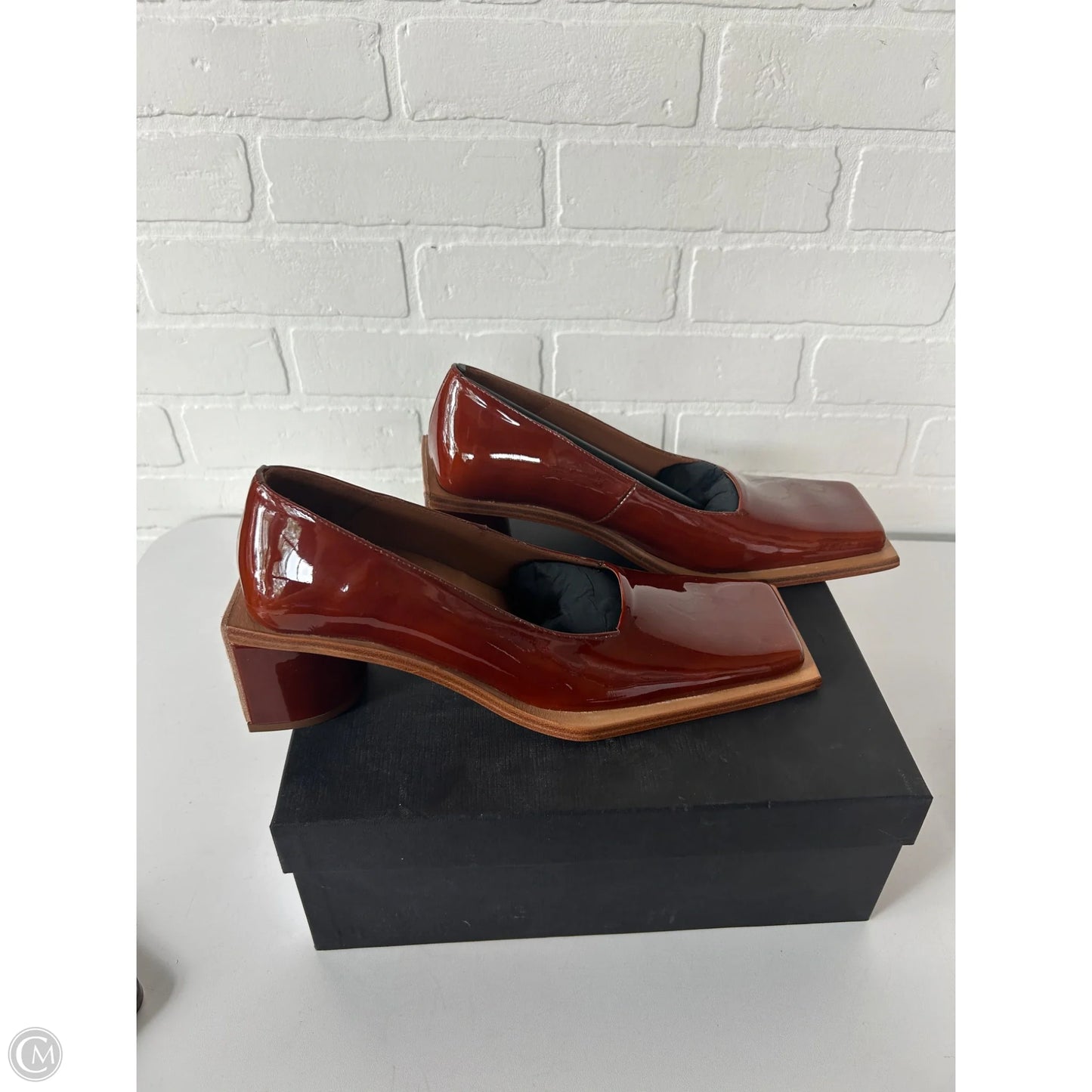 Shoes Heels Block By Cma In Brown, Size: 8.5