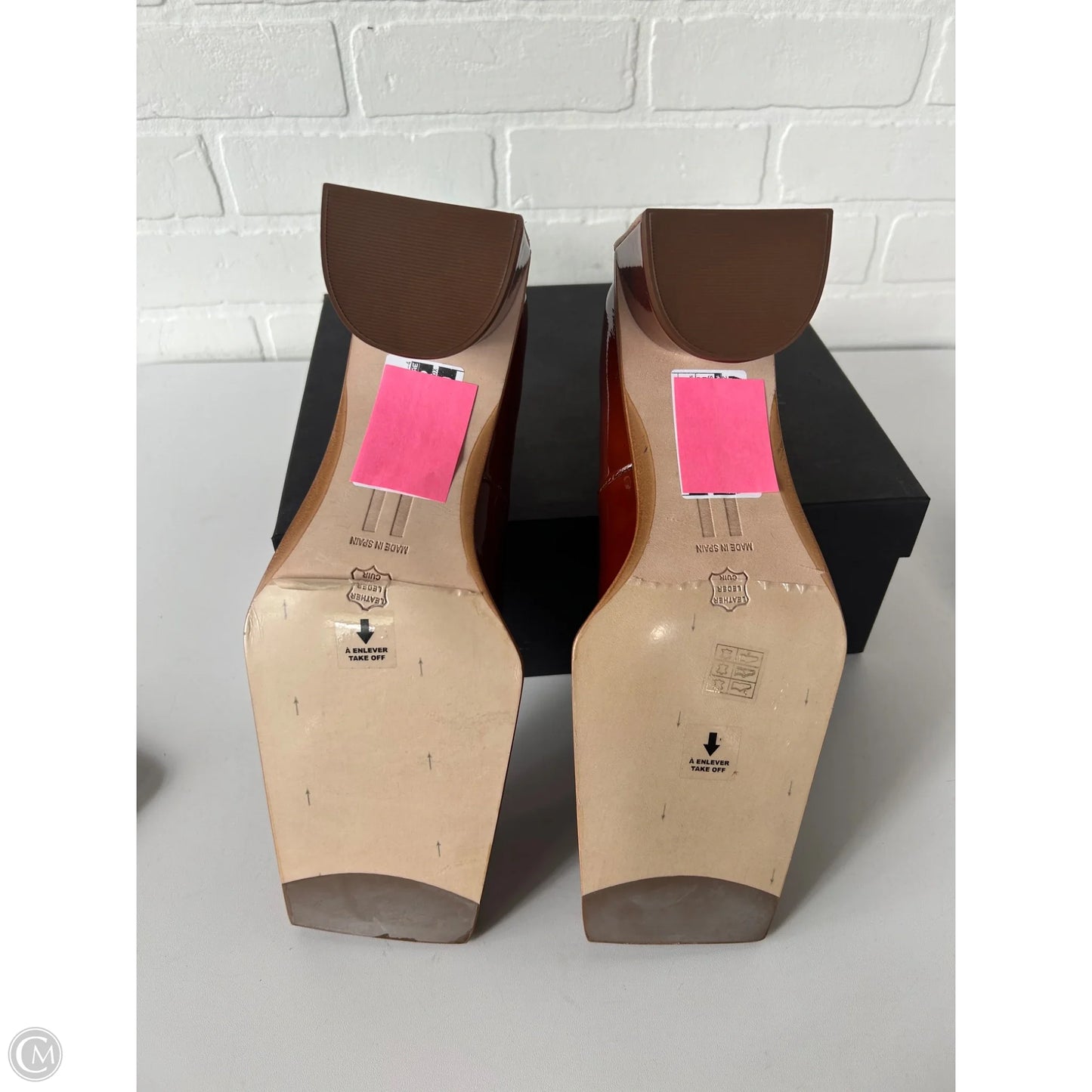 Shoes Heels Block By Cma In Brown, Size: 8.5