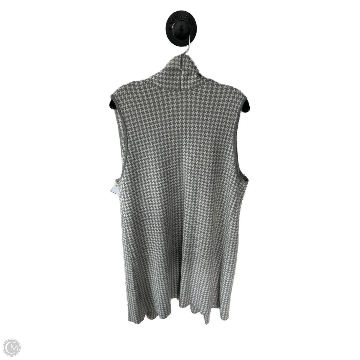 Vest Sweater By Leo And Nicole In Grey & White, Size: Xl