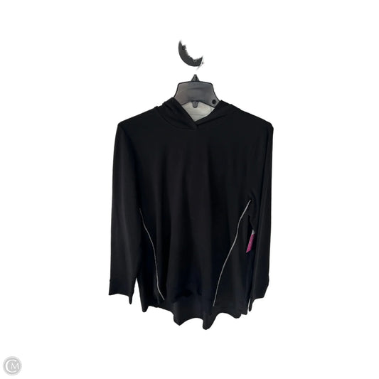 Top Long Sleeve By Chicos In Black & Silver, Size: L