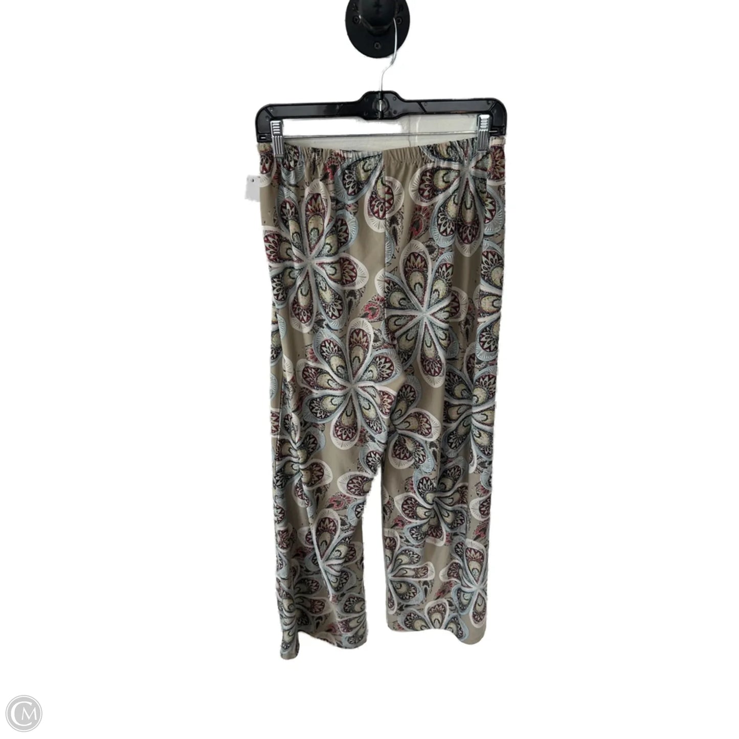 Pants Lounge By Melissa Paige In Tan & White, Size: 12