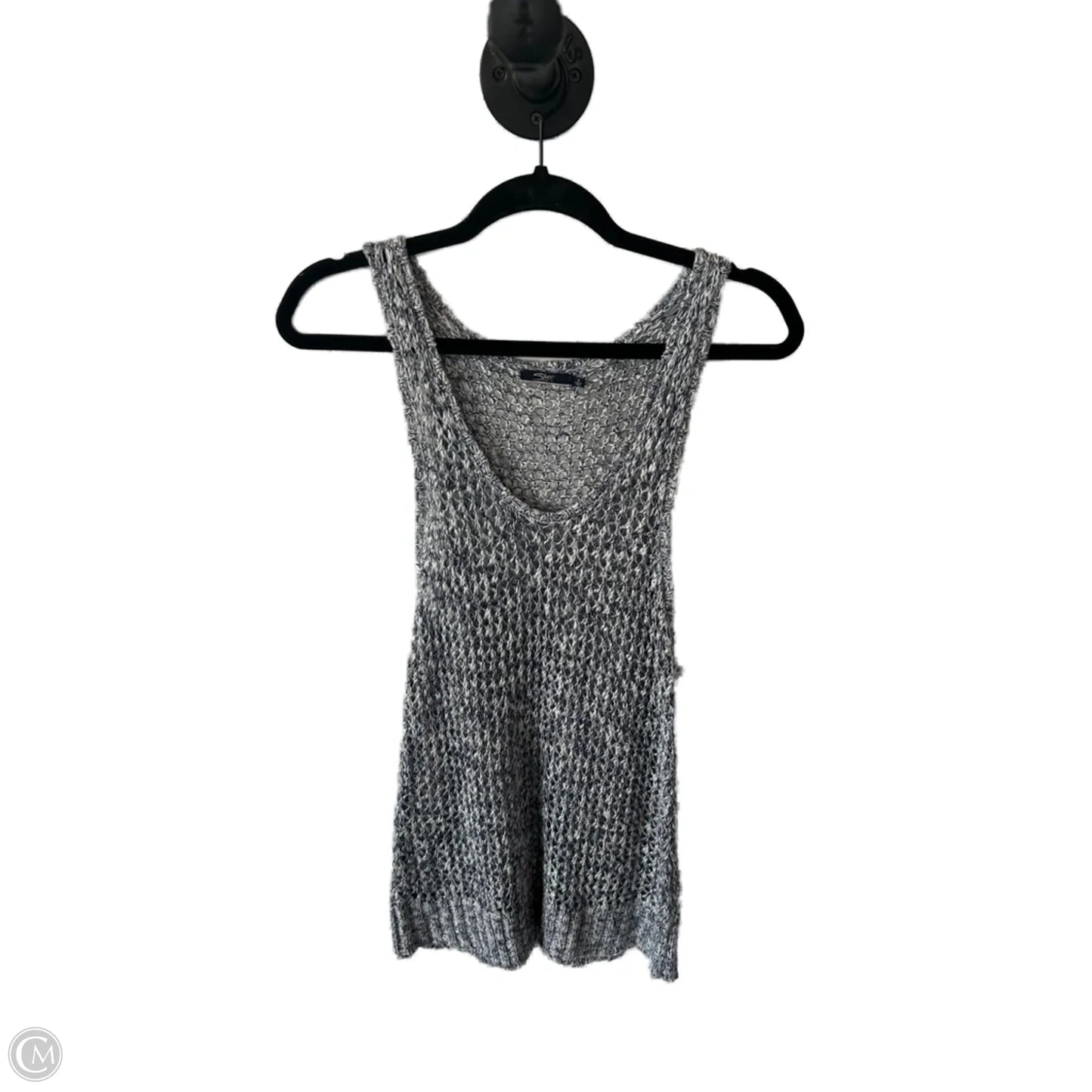 Vest Sweater By Silver In Blue & White, Size: S