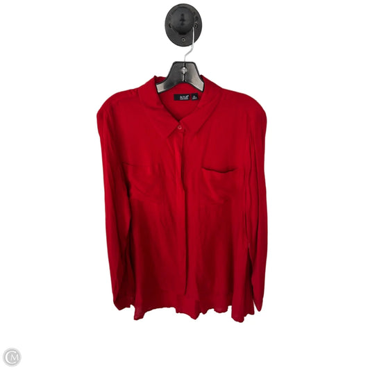 Top Long Sleeve By Ana In Red, Size: Xl