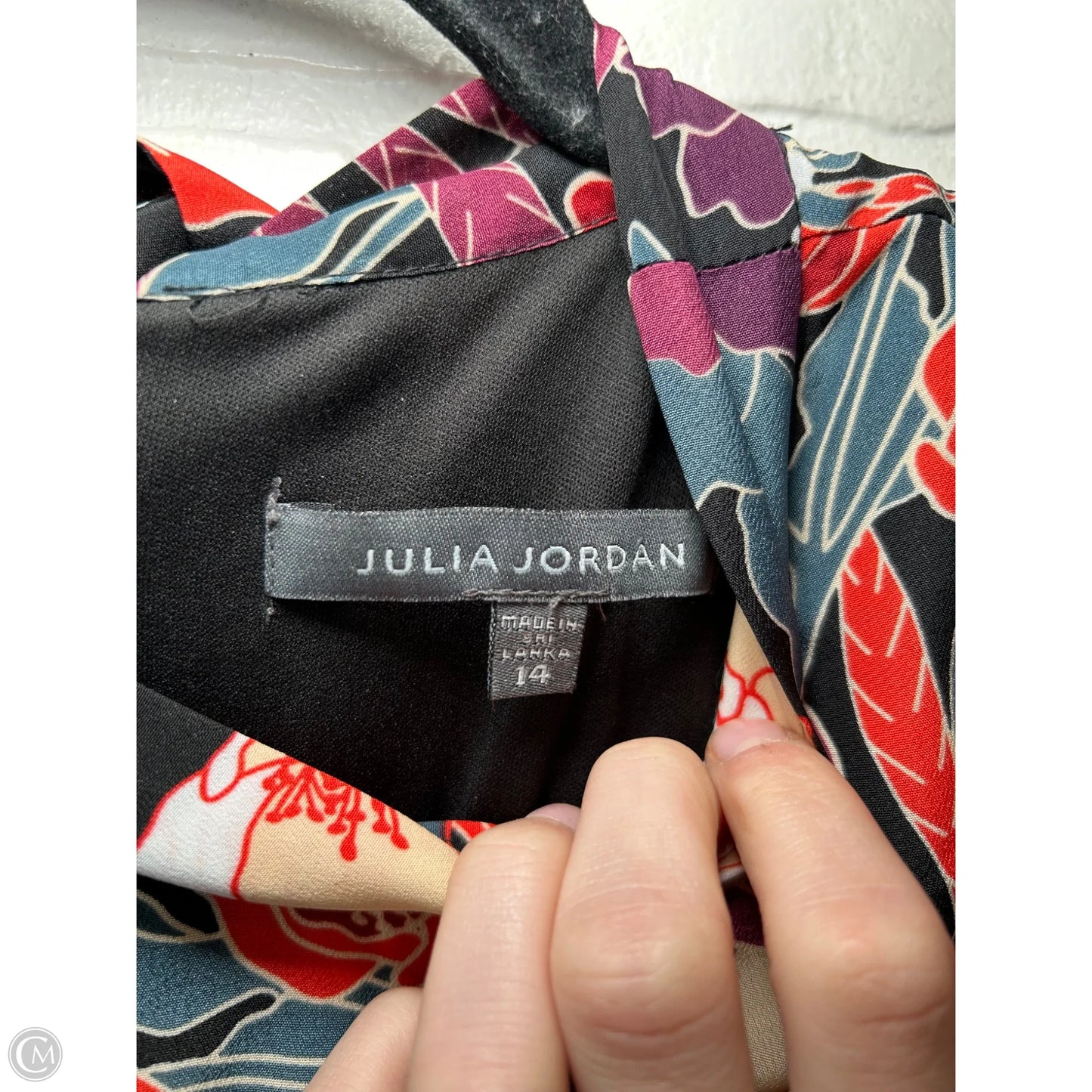 Dress Casual Midi By Clothes Mentor In Black & Orange, Size: L