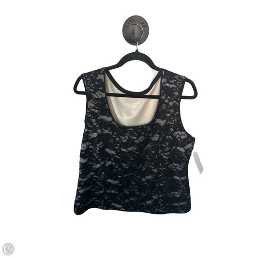 Top Sleeveless By Lane Bryant In Black & Tan, Size: Xl