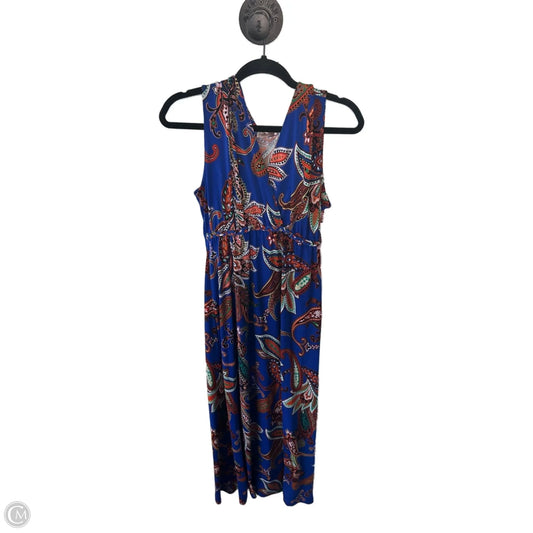 Dress Casual Maxi By Philosophy In Blue & Orange, Size: L