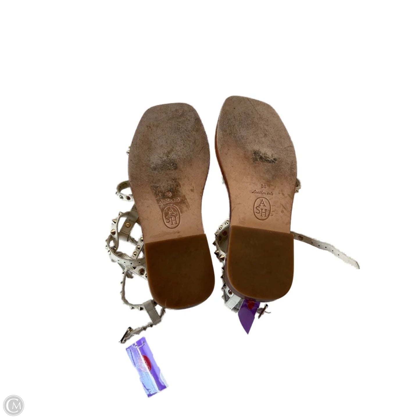 Sandals Flats By Ash In Tan & White, Size: 7.5