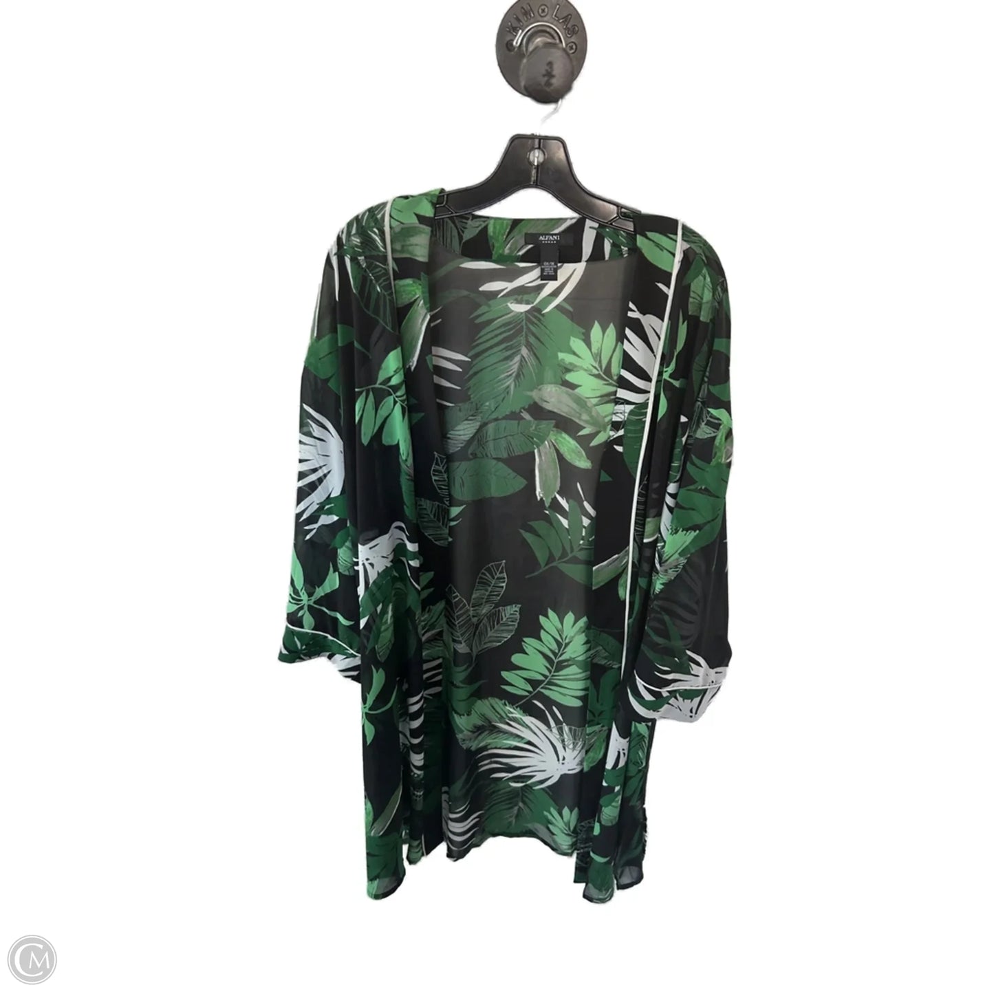 Kimono By Alfani In Black & Green, Size: 0x