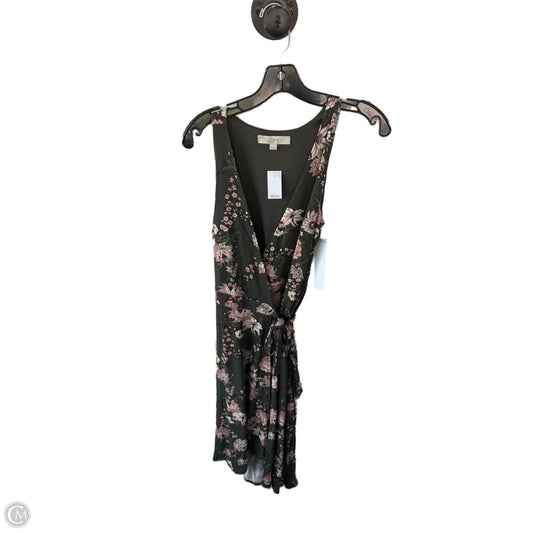 Dress Casual Midi By Loft In Green & Pink, Size: Xxs