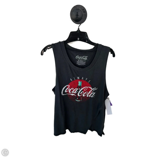 Top Sleeveless Basic By Clothes Mentor In Grey & Red, Size: Xl