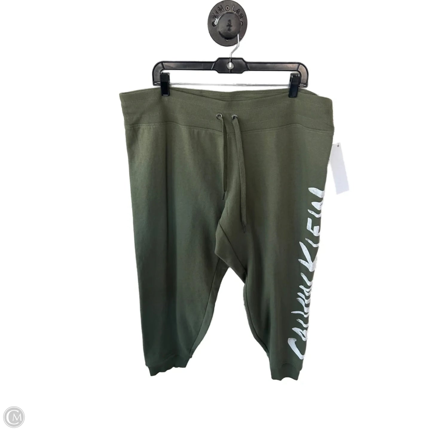 Pants Lounge By Calvin Klein In Green & White, Size: 20
