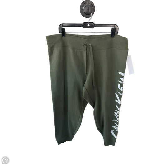 Pants Lounge By Calvin Klein In Green & White, Size: 20