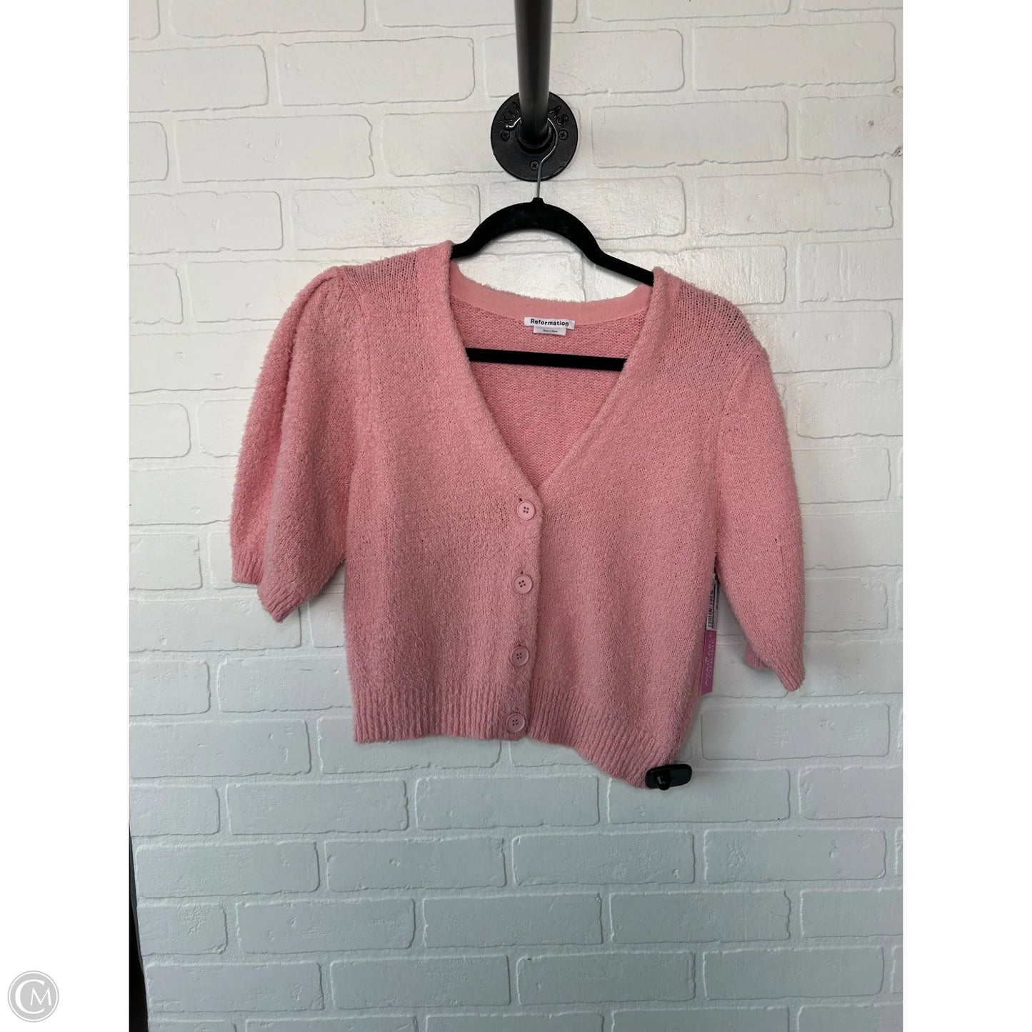 Sweater Short Sleeve By Reformation In Pink, Size: M