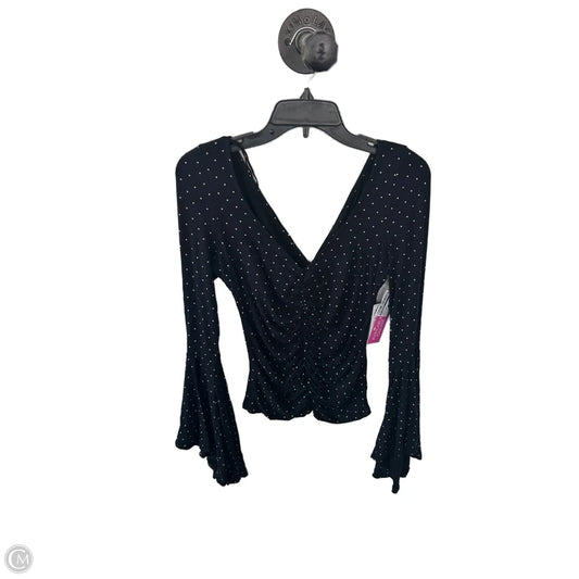 Top Long Sleeve By We The Free In Black & Cream, Size: S