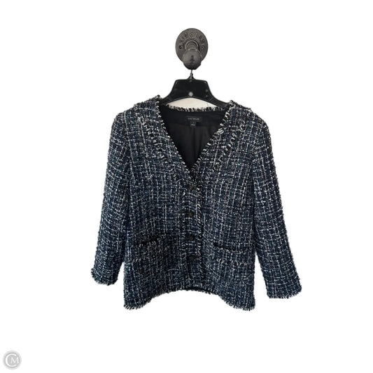 Blazer By Ann Taylor In Black & Blue, Size: S