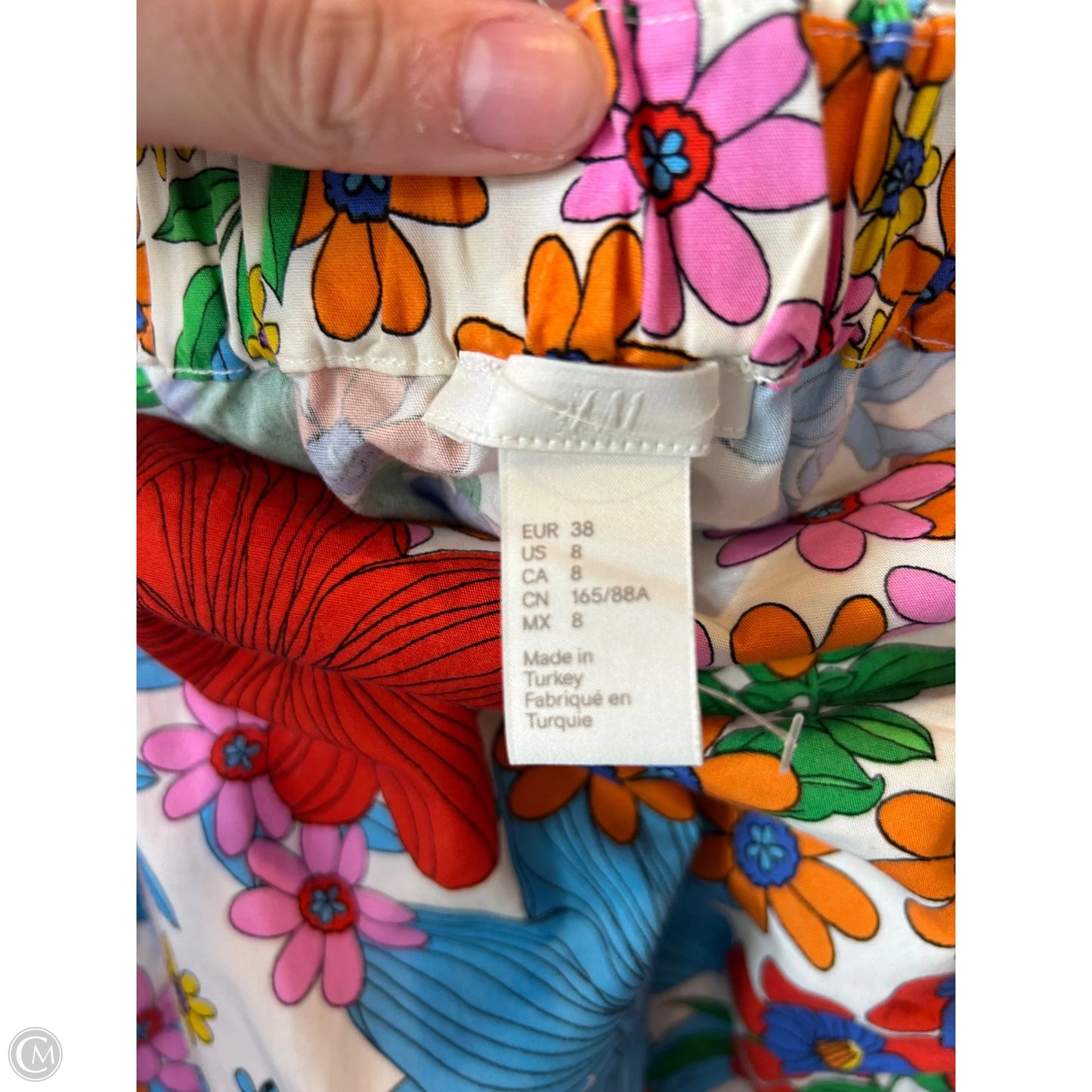 Top Short Sleeve By H&m In Blue & Orange, Size: M