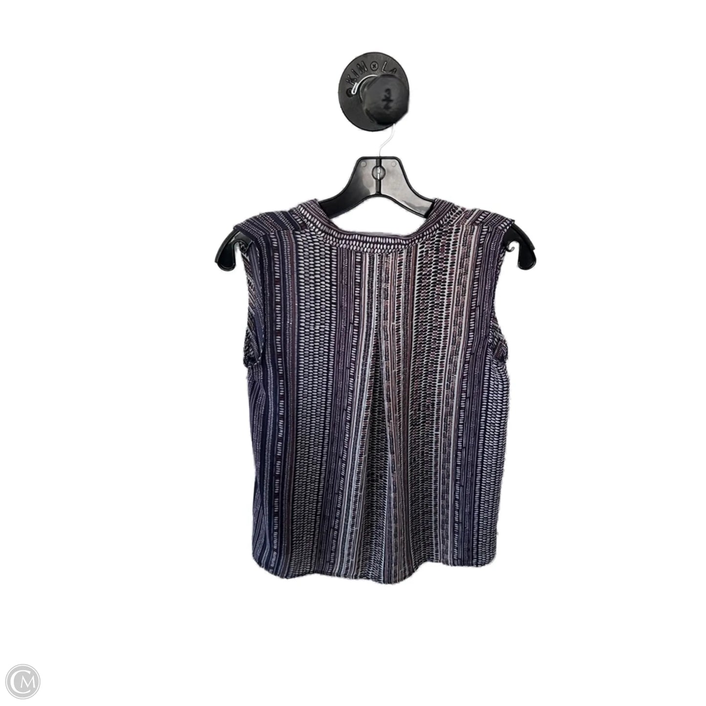 Top Sleeveless By Nic + Zoe In Purple & White, Size: Sp